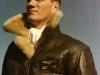 Ensign Robert F. Buche wears a style of leather flight jacket popular with airship pilots and transport pilots during World War II.