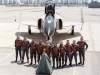 Record-setting F4H Phantom II aircrew pictured wearing Mark IV full pressure suits.  Future Apollo astronaut Dick Gordon stands third from the right.